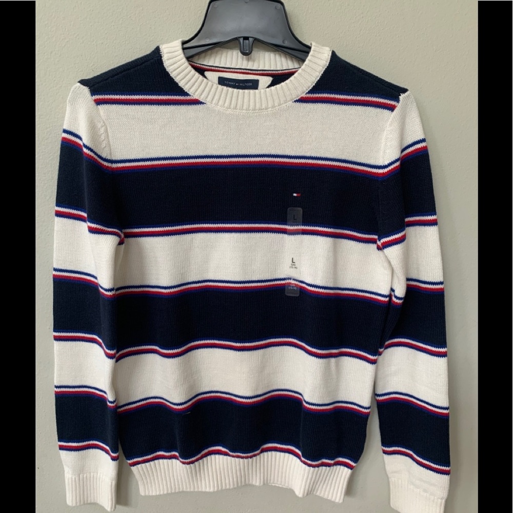 New Tommy hilfiger girls stripped sweater (12/14)